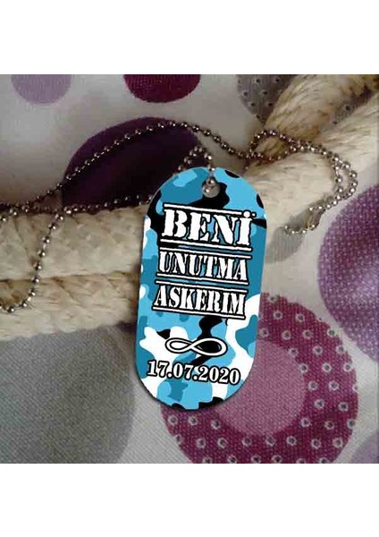 Kişiye Özel Kamuflaj Desenli Asker Künyesi fiyatları