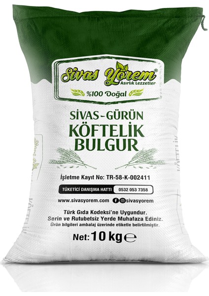 Sivas Gürün Köftelik Bulgur 10 kg