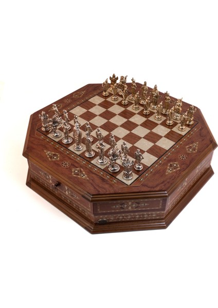 Octagon Byk Gül Satranç Seti