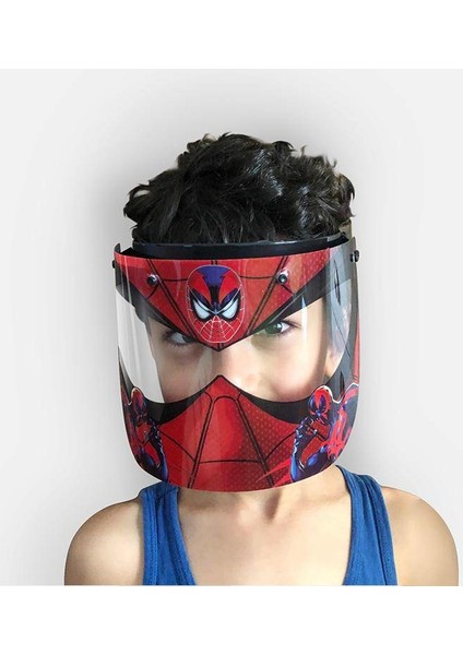 Çocuklar Için Yüz ve Ağız Koruyucu Siperlik - Spıder Man, Örümcek Adam Desenli fırsatları