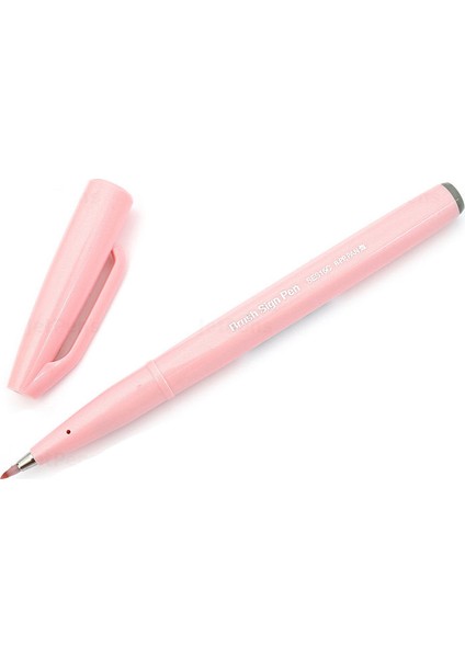 Fude Touch Sign Brush Pen Fırça Uçlu Çizim Kalemi Açık Pembe