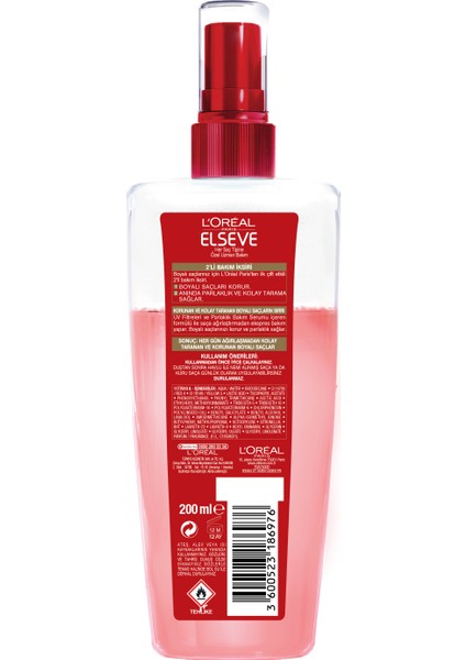 L'Oréal Paris Elseve Colorvive Ekspres Bakım Spreyi 200 ml