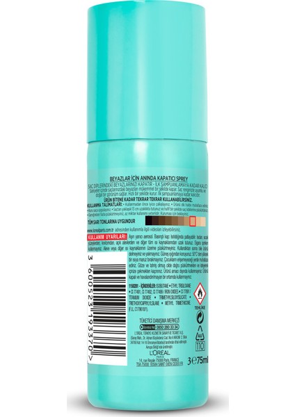 LOREAL PARİS SAÇ BOYASI & BEYAZ SAÇLAR İÇİN KAPATICI MAGIC RETOUCH SAÇ SPREYİ NO: AÇIK KAHVERENGİ 75ML