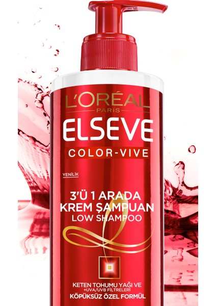 L'Oréal Paris Elseve Color Vive 3'ü 1 Arada Krem Şampuan