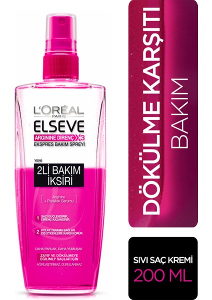 L'Oréal Paris Elseve Arginine Direnç X3 Ekspres Bakım Spreyi 200 ml