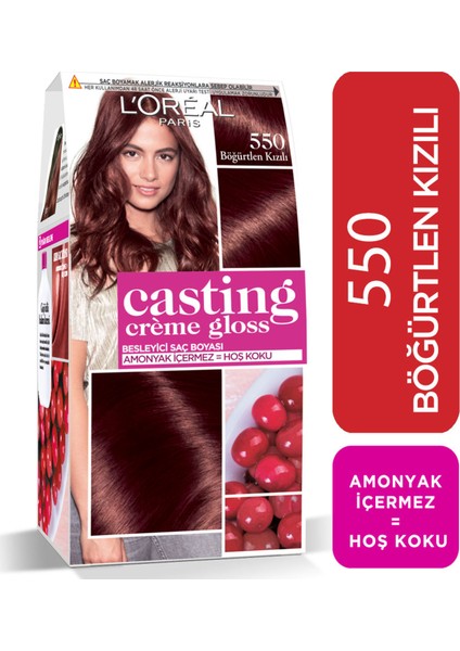 L'Oréal Paris Casting Crème Gloss Saç Boyası - 550 Böğürtlen Kızılı