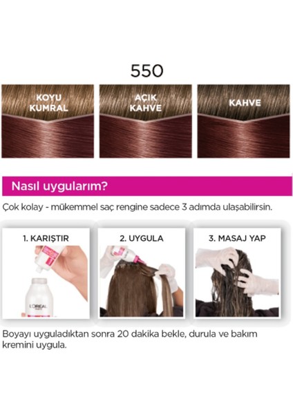 L'Oréal Paris Casting Crème Gloss Saç Boyası - 550 Böğürtlen Kızılı