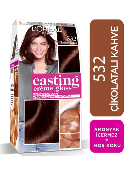 L'Oréal Paris Casting Crème Gloss Saç Boyası - 532 Çikolatalı Kahve