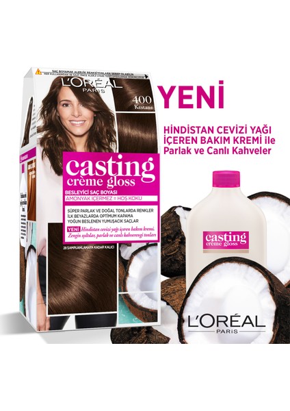 L'Oréal Paris Casting Crème Gloss Saç Boyası - 400 Kestane