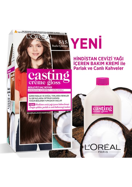 L'Oréal Paris Casting Crème Gloss Saç Boyası - 515 Buzlu Çikolata