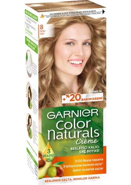 Color Naturals Saç Boyası 8 Koyu Sarı