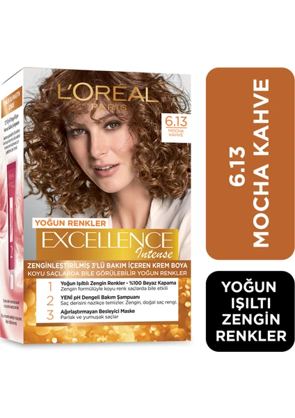 L'Oréal Paris Excellence Intense Saç Boyası  6.13 Mocha Kahve