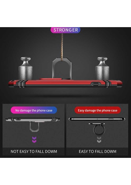 Apple iPhone 8 Kılıf Standlı Magnet Mıknatıslı Yüzük Armored Zırhlı Kapak