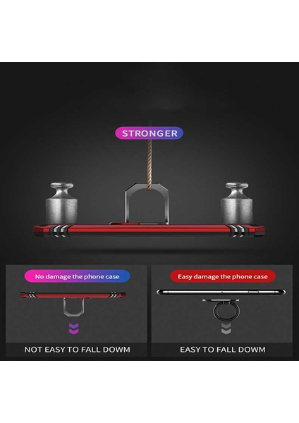 Xiaomi Mi A3 Kılıf Military Armor Yüzüklü Standlı Zırh Tank Darbe Emici Vega Kapak