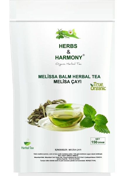 Melissa Herbal Tea Melisa Bitki Çayı 150 gram