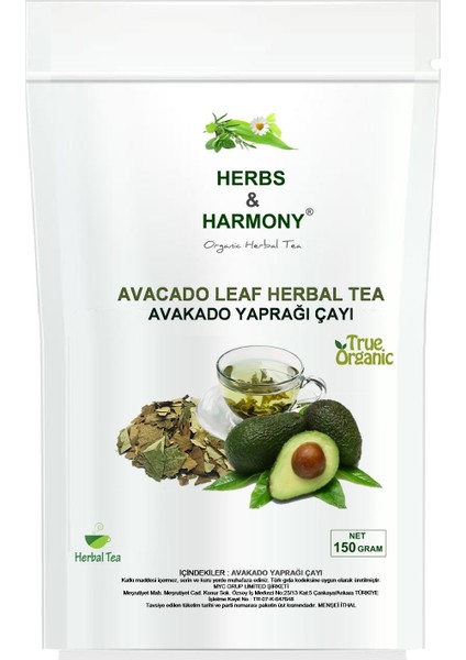 Avocado Leaves Herbal Tea Avokado Yaprağı Bitki Çayı 150 gram