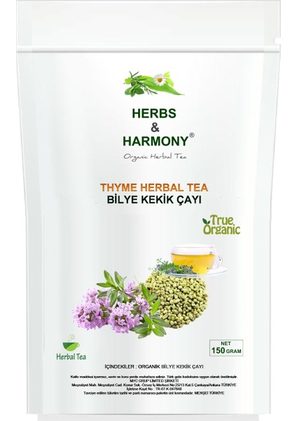 Thyme Herbal Tea Bilye Kekik Bitki Çayı 150 gram