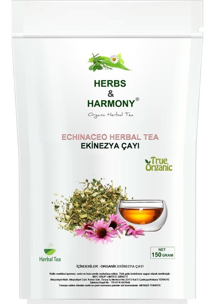 Echinaceo Herbal Tea Ekinezya Bitki Çayı 150 gram