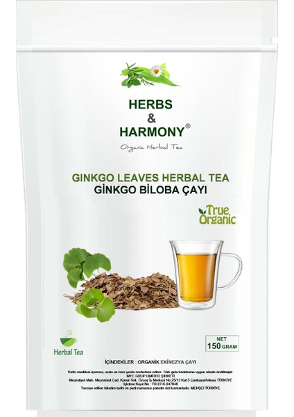 Ginkgo Biloba Leaves Herbal Tea Ginkgo Biloba Bitki Çayı 150 gram