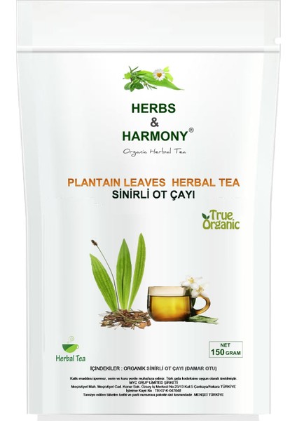 Plantain Leaves Herbal Tea Sinirli Ot Bitki Çayı 150 gram