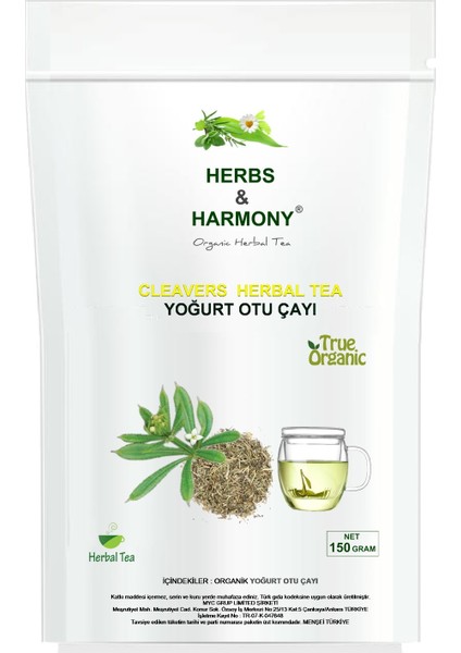 Cleavers Herbal Tea Yoğurt Otu Bitki Çayı 150 gram