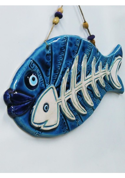 Seramik Kılçıklı Balık Dekoratif El Işi Duvar Süsü Büyük Boy Nazarlık fiyatları