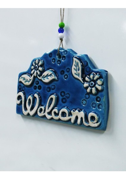 Seramik Welcome Dekoratif El Işi Duvar Süsü Nazarlık fiyatları