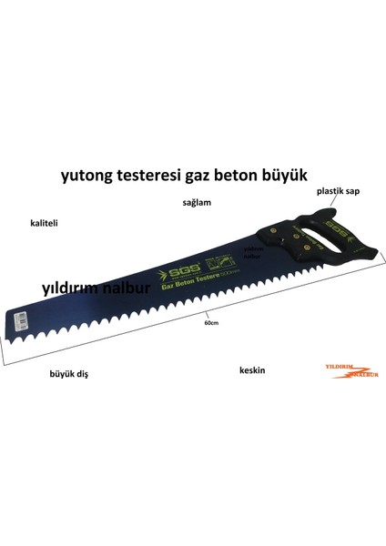 Yutong Testeresi Gaz Beton Pala Beton Kesme