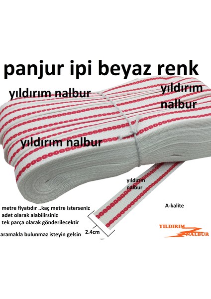 Panjur İpi 10 m Beyaz Halat Kalın