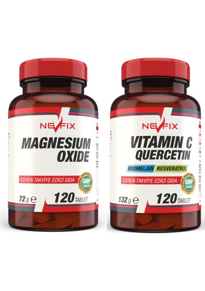 Magnezyum 250 mg 120 Tablet + Vitamin C 120 Tablet