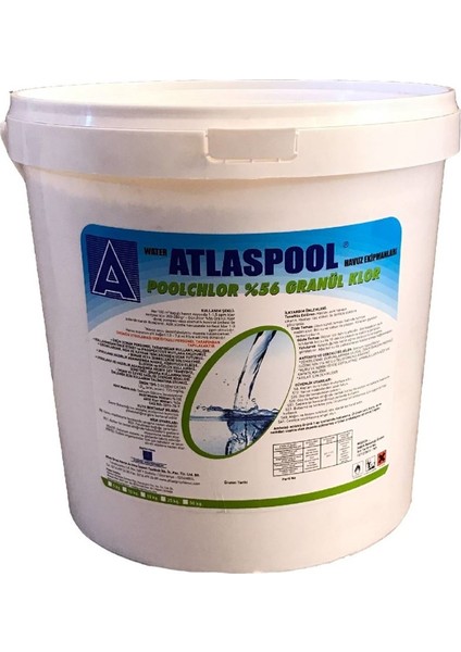 Atlaspool %56 Granül Klor Stabilizatörlü 25 kg