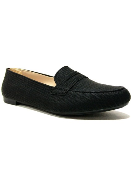 Siyah Loafer Anatomik Babet