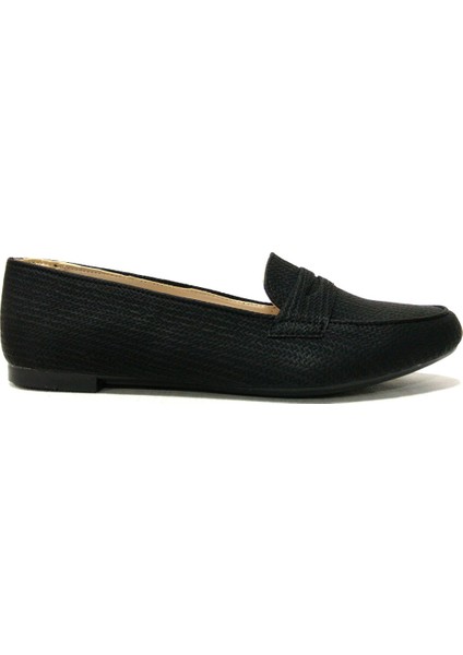 Siyah Loafer Anatomik Babet