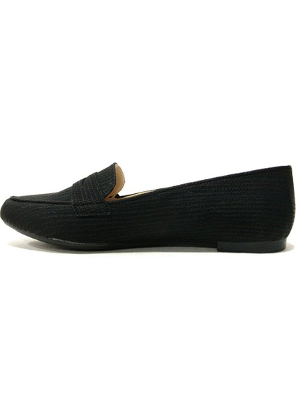 Siyah Loafer Anatomik Babet