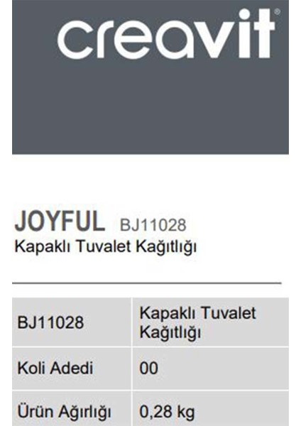 BJ11028 Kapaklı Tuvalet Kağıtlığı