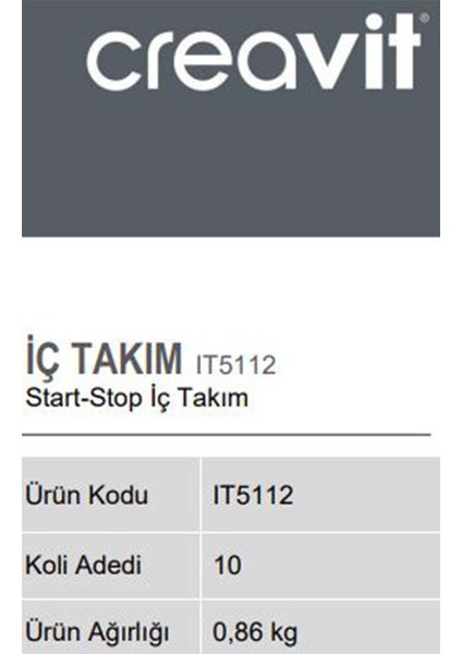 IT5112 Start-Stop Iç Takım