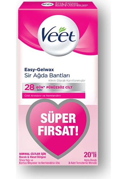 Easy-Gelwax Sir Ağda Bandı 20 Li Normal Ciltler