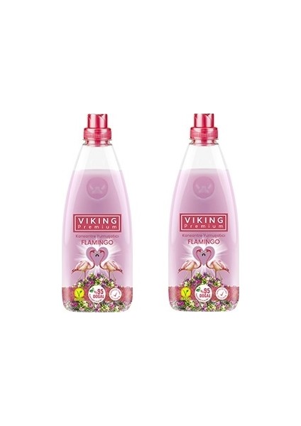 Konsantre Çamaşır Yumuşatıcı Flamingo 1200 ml 2'li