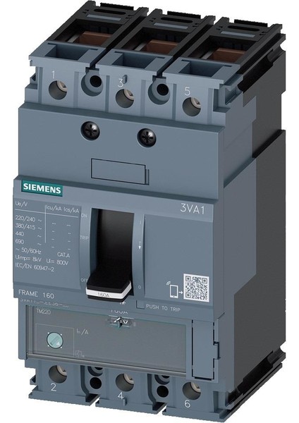 3VA1125-4EE36-0AA0 Termik Ayarlı Kompak Şalter