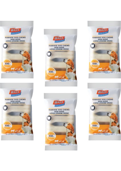 Beyaz Ödül Kemiği 7,5 cm 4 Kemikli x 6 Paket