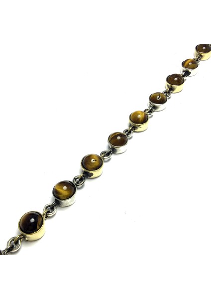 Kaplangözü Taşlı El Işi Otantik Gümüş Bileklik