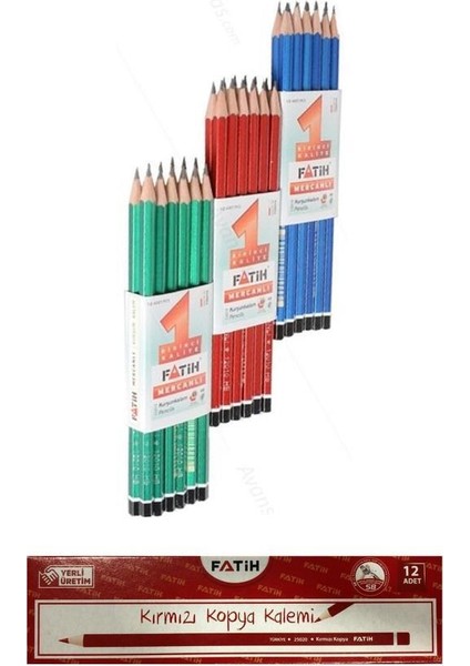 Mercanlı Kurşun Kalem ve Kırmızı Kopya Kalemi Ofisinn No:034