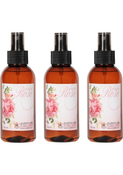 El Attar Gül Suyu (Rose Water) ( Yağı Alınmamış ) 3 adet - 150 mL