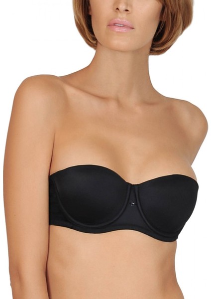 Alegra 20152 Kadın Siyah Balenli Straplez Ince Süngerli Sütyen