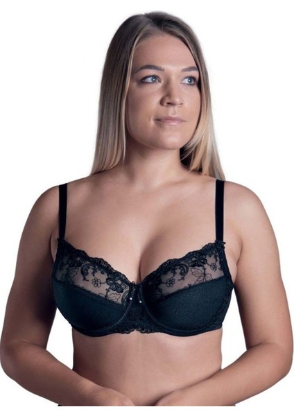 Caroline 20178 Kadın Siyah Balenli Süngersiz Sütyen