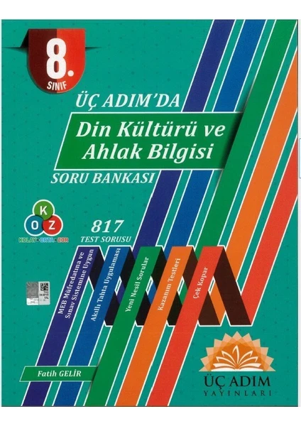 Üç Adım Yayınları 8. Sınıf Din Kültürü ve Ahlak Bilgisi Soru Bankası