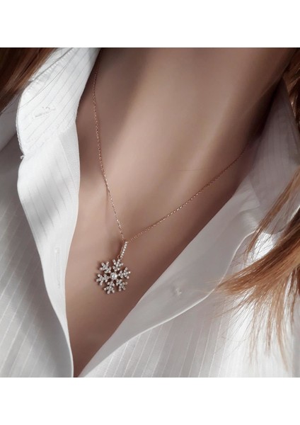Kar Tanesi Kolye (Rose)