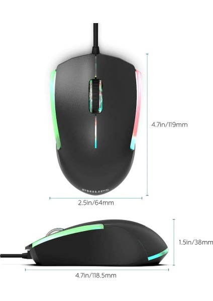 SPK9314 Kablolu RGB Mouse