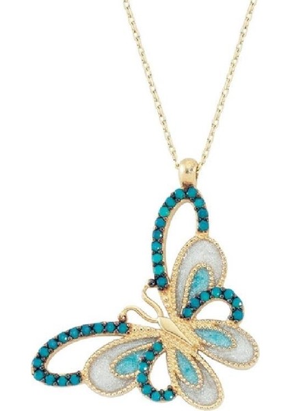 Turkuaz Hayal Kelebek Kolye fiyatları