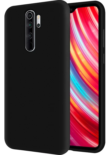 Kzy Xiaomi Redmi Note 8 Pro İçi Kadife Soft Silikon Kılıf - Siyah